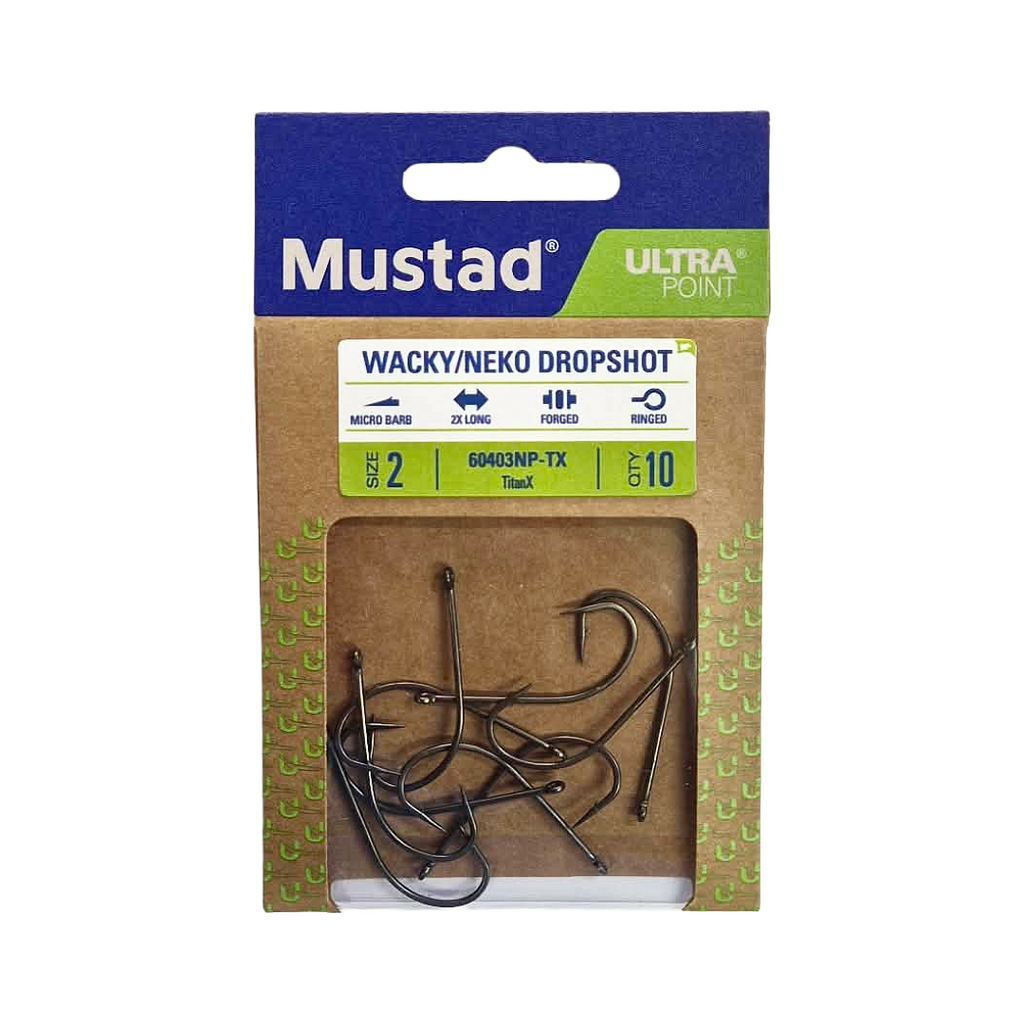 Mustad 60403NP-TX Wacky/Neko Dropshot Hooks