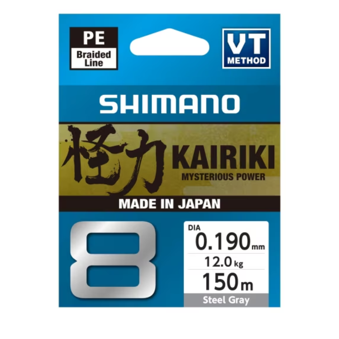 Shimano Kairiki 8 Braid - 150m - Steel Grey