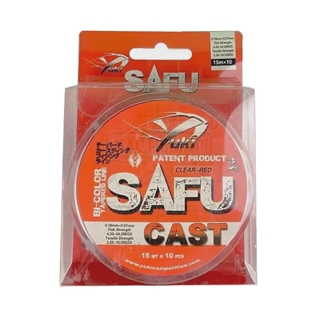 Yuki Safu Tapered Leaders - Red/Clear - 10pcs